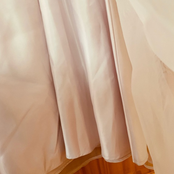 Tulle Satin silk  maxi skirt/ old rose color - Picture 3 of 5